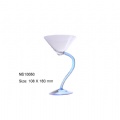 cocktail glass with curved stem