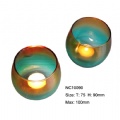 colored glass candle holder