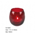 colored glass candle holder