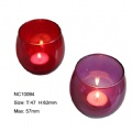 colored glass candle holder
