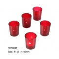 colored glass candle holder
