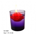 colored glass candle holder