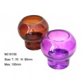 colored glass candle holder