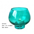 colored glass candle holder