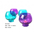 colored glass candle holder