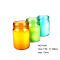 colored glass candle holder