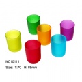 colored glass candle holder