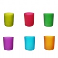 colored glass candle holder