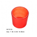 colored glass candle holder