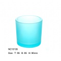colored glass candle holder