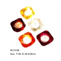 colored glass candle holder