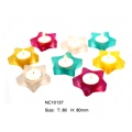 colored glass candle holder