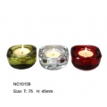 colored glass candle holder