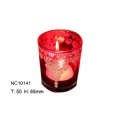 colored glass candle holder
