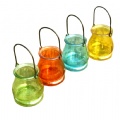colored glass candle holder