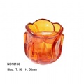 colored glass candle holder