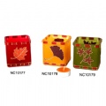colored glass candle holder
