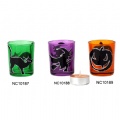 colored glass candle holder