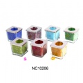 colored glass candle holder