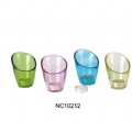 colored glass candle holder