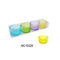 colored glass candle holder