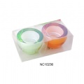 colored glass candle holder