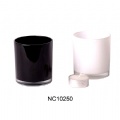 colored glass candle holder