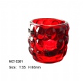 colored glass candle holder