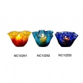 colored glass candle holder