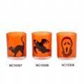 colored glass candle holder