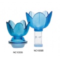 colored glass candle holder