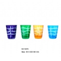 colored glass candle holder