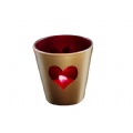 electroplate glass candle holder