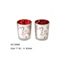 electroplate glass candle holder