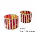 electroplate glass candle holder