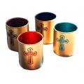 electroplate glass candle holder