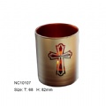 electroplate glass candle holder