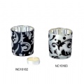 electroplate glass candle holder
