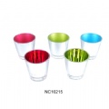 electroplate glass candle holder