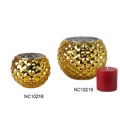 electroplate glass candle holder