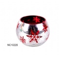electroplate glass candle holder