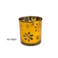 electroplate glass candle holder
