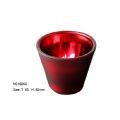 electroplate glass candle holder