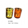 electroplate glass candle holder