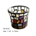 mosaic glass candle holder