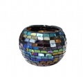 mosaic glass candle holder