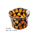 mosaic glass candle holder