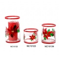 hand painting glass candle holder