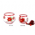 hand painting glass candle holder