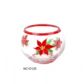 hand painting glass candle holder